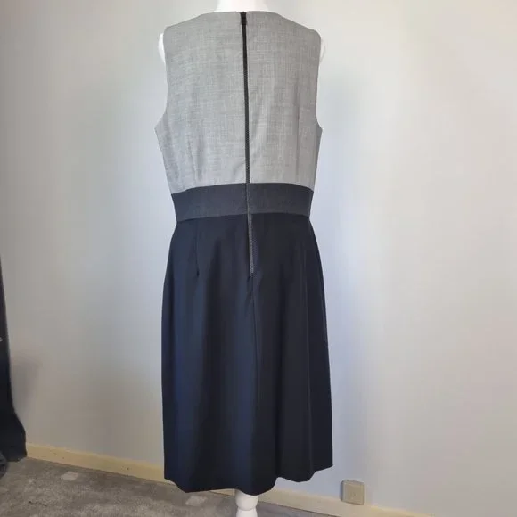 Pink Tartan Sleeveless Wool Blend Sheath Dress Size 10 - Picture 4 of 14